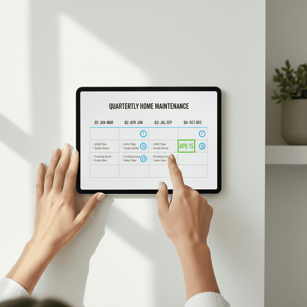 Quarterly solar panel maintenance schedule calendar